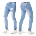 Custom High Quality Summer Fashion Casual Ripped Pencil Stretch Washed Denim Pants Classic Large Size Mid-Waist Vintage Style