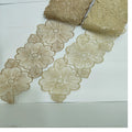 Custom made in cut work pattern floral designed embroidered laces in light beige coloured for bridal dresses and for resale.