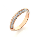 Minimalistic 14K Diamond Ring Yellow White Solid Gold Eternity Diamond Women's Ring Wedding Party Solid Gold Jewelry