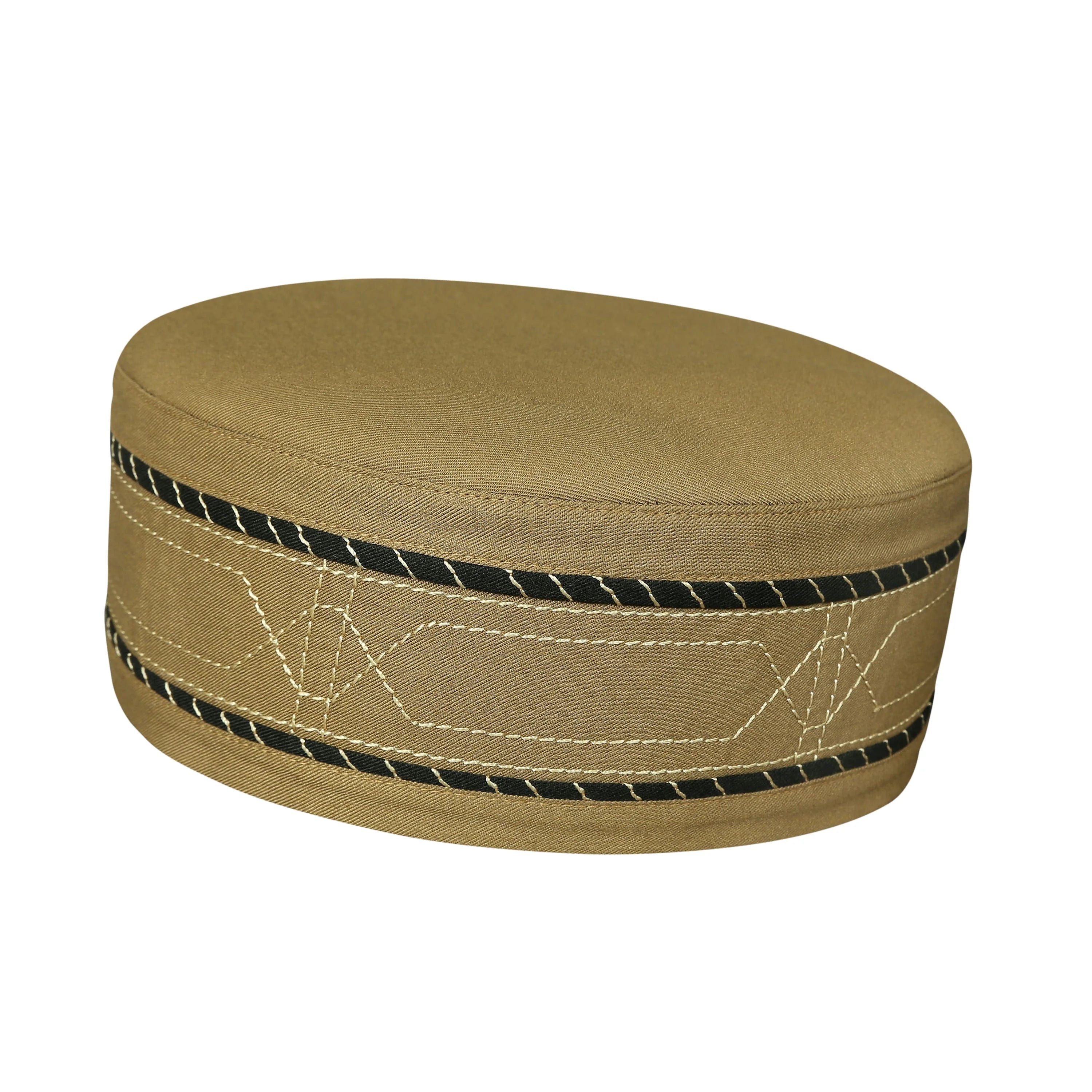 Saadi Kufi Cap for Men Elegant Islamic Prayer Hat with Detailed Embroidery Custom Logo Bulk Manufacturer