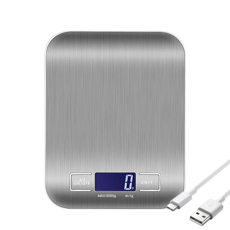 Dual-Purpose Stainless Steel Electronic Scale 10kg Household Kitchen Food Gram Scale Charging Kitchen Baking Tool