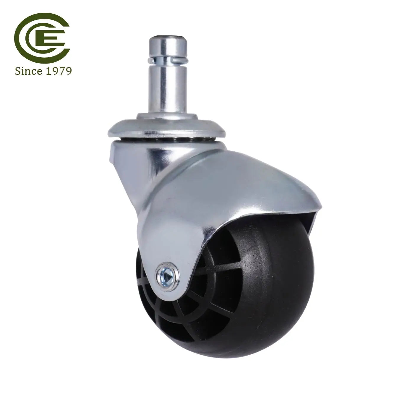 50mm Grip Ring Stem Swivel Ball Furniture Casters PP Core TPR Silent Wheels Black Red Gray Caster Wheel