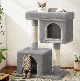 Modern Luxury Wooden Cat Climbing Tree for Interactive Play & Sustainable Design