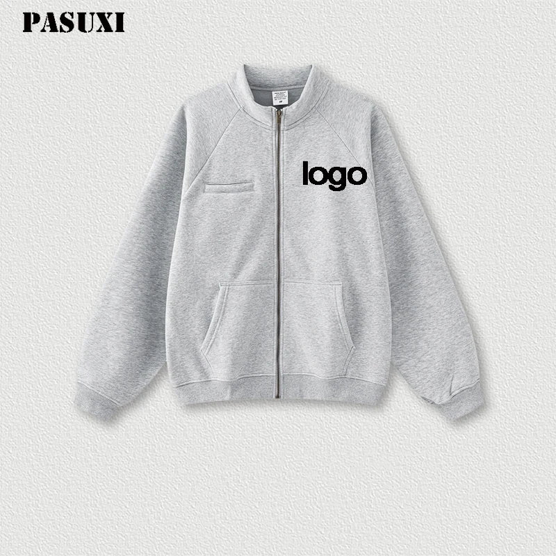 PASUXI 2024 Hooded Sweatshirts Factory Wholesale Loose Lightweight Zipper Sports Solid Color Autumn Winter Fashion