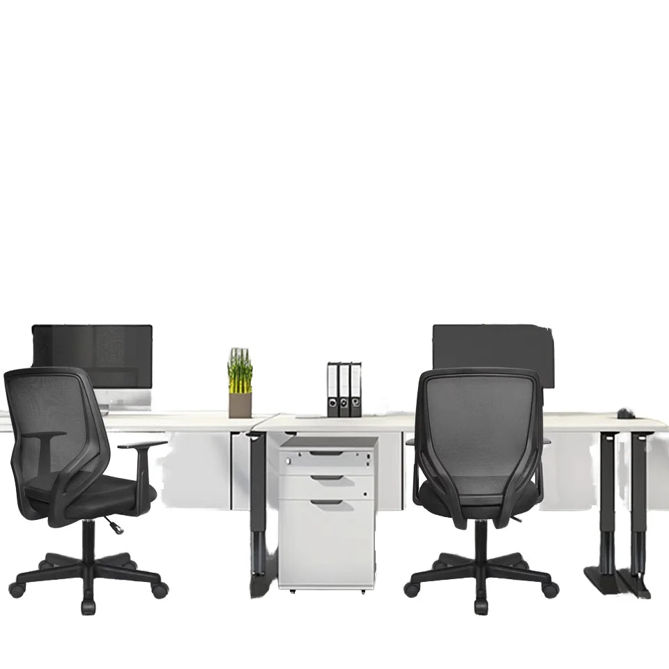 Modern Design Ergonomic Office Chair Mid-Back Fixed Armrests Chaise Mesh Swivel Executive Chair BIFMA Certified Nylon Material