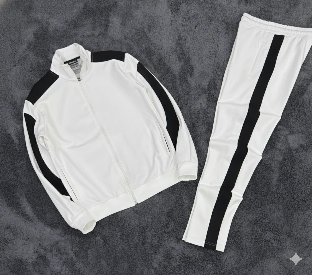 Customized Sporty Track Suit Two Piece Clothing Set Hooded Top Elastic Waist Bottom Daily Comfort Breathable Quick Dry