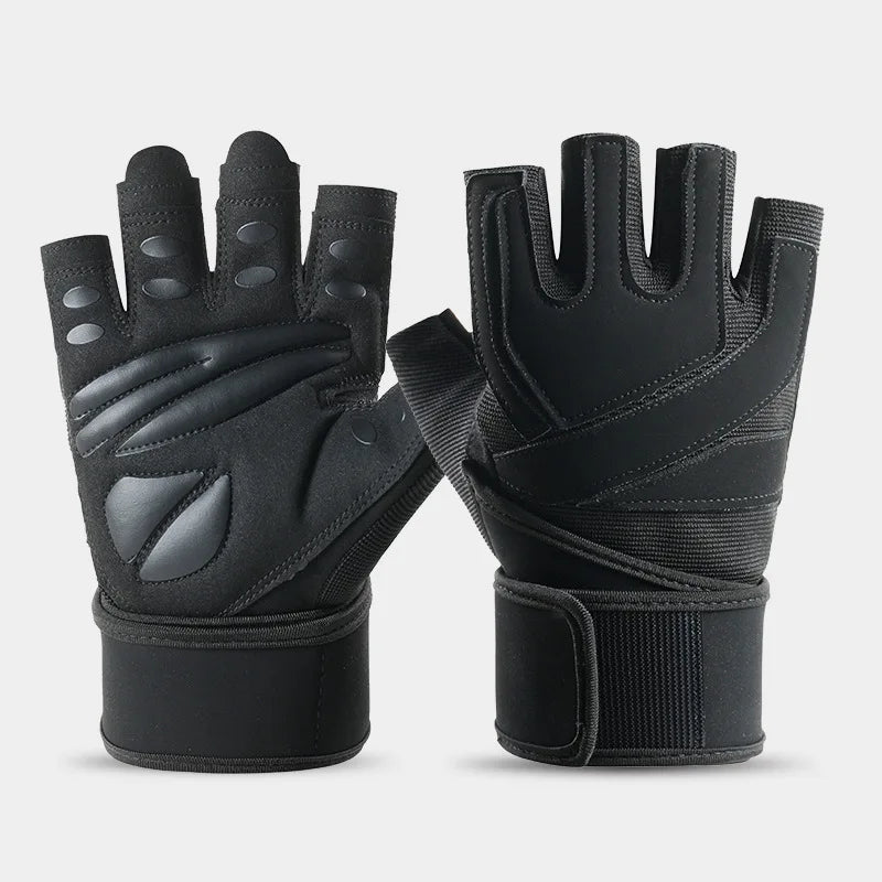 Wholesale Half Finger Gym Gloves for Men-Heavy Duty Gel Padded Breathable Workout Training Fitness Gloves Polyester