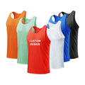 Men's Casual Polyester Gym Wear Quick Dry Fitness Tank Top Vest Stringer Summer Mesh Training Tops With Crew Neck Wholesale