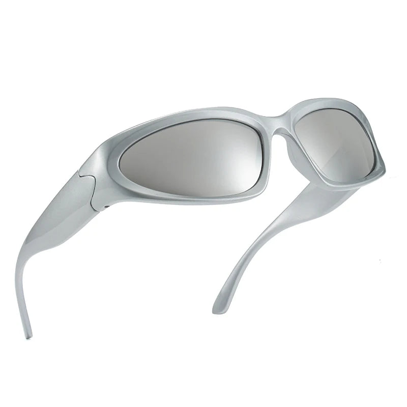 Future Trendy Sunglasses Women European&American Fashion Curved Lens Sports Cycling Shades Goggles Y2K  Designer Sunglasses Men