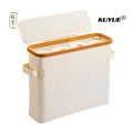 KUYUE Toilet Paper Storage Basket with Lid Bamboo Toilet Paper Storage Holder Stand Organizer for Bathroom MegaBDM