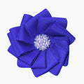 Fashion Solid Silver Plated Pure Grosgrain Ribbon Flower Brooch Pin for Wedding Engagement Party Gift Men Women Unisex
