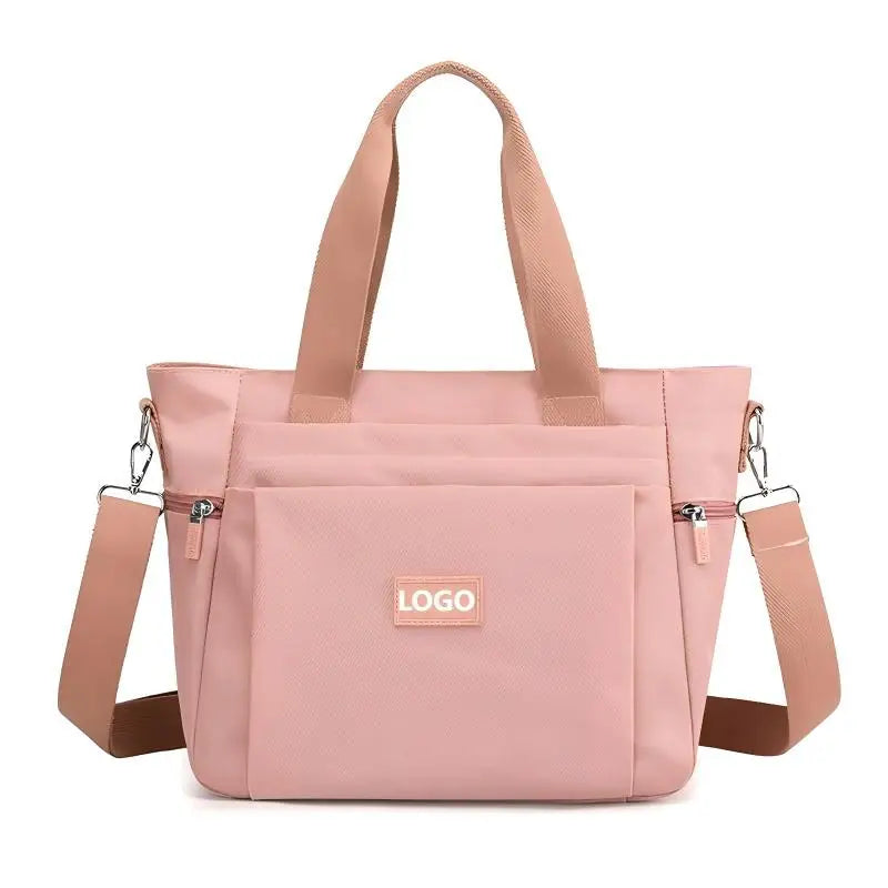 Customized Nylon Women's Bag Leisure Large Capacity Travel Bag with Water-Resistant Multi-Pockets Handheld Crossbody Tote Bag