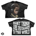 2 Panel Boxy Fit Hip Hop O-Neck T-shirt Men Heavyweight 200gsm Long Sleeves Loose Fit 100% Cotton Polyester/Cotton Anti-Wrinkle