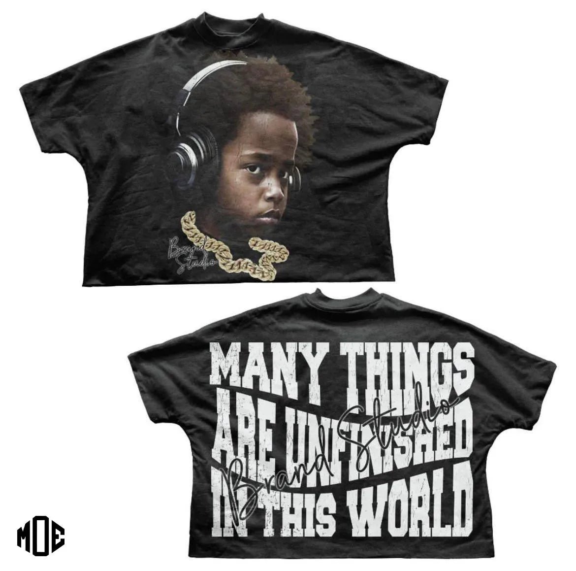 2 Panel Boxy Fit Hip Hop O-Neck T-shirt Men Heavyweight 200gsm Long Sleeves Loose Fit 100% Cotton Polyester/Cotton Anti-Wrinkle