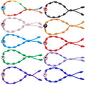 Adjustable Woven Devil Evil Eye Bead Friendship Boho Multi-Color Handmade Jewelry Wax Thread Rope String Braided Bracelets