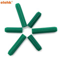 Elekh 7x35mm Green PE Plastic Wall Plug Anchors 1500PCS/bag Green Plastic Anchor Wall Plug