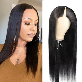 CLJhair 150 Density 32 Inches V Part Straight Human Hair Wigs Human Hair for Women Hair