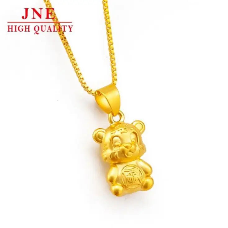 Gold Gold-Plated Chinese Zodiac Women's Boutique Year New Little Cute Tiger Pendant Necklace