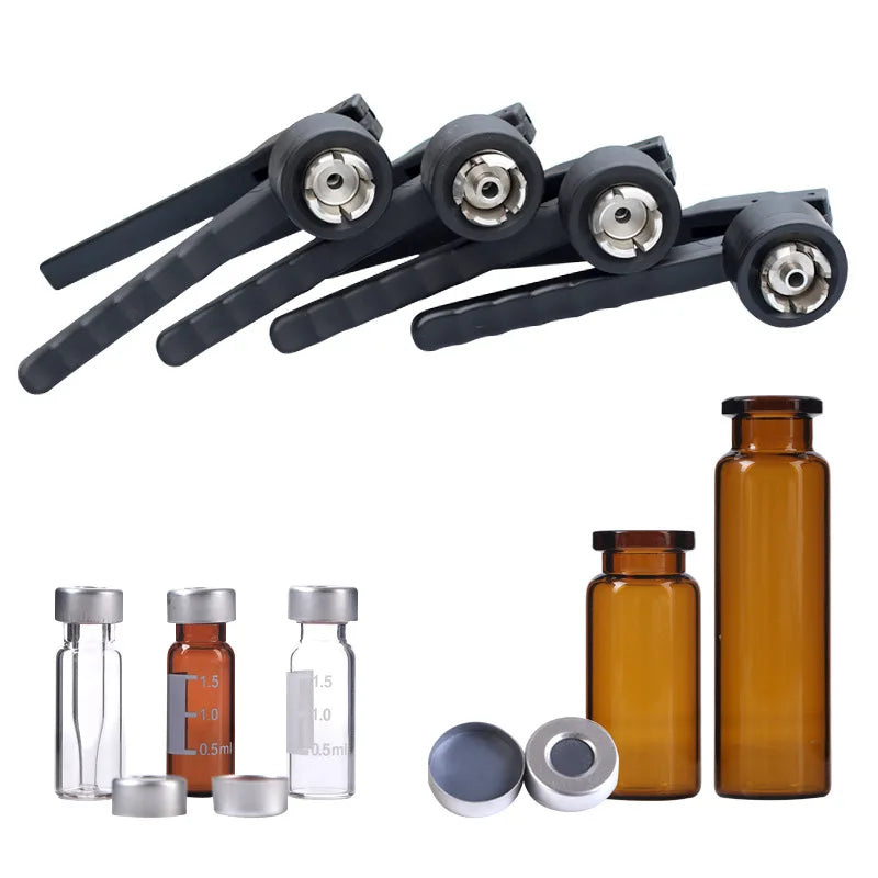Small Handheld Manual Crimper Decapping Tool Glass Vial Seal Decrimper for 13mm 15mm 18mm 20mm Top Cap Lids Bottle Caps Closures