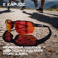 Kapvoe Integrated Insert Myopia Due-mode Sports Glasses for Marathon Professional Long-distance Uv protection MegaBDM