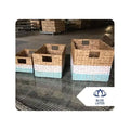 Classic rectangular water hyacinth tray basket designed for display serving or organizing From Blue Lotus Vietnam