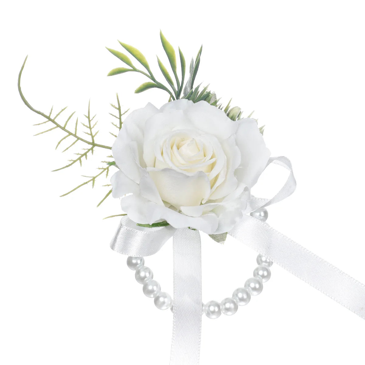 Elegant Forest Wedding Wrist Corsage Korean Style Bridal Bouquet Artificial Silk Rose Flower Corsage Ceremony Decoration