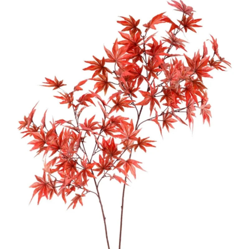 Artificial Fall Leaves Stems Branches in Vase Autumn Maple Leaf Foliage for Kitchen Thanksgiving Wedding Shop Office Home Decor