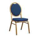 Elegant Luxury Gold Aluminum Banquet Chair Set for High-End Events Luxurious Synthetic Leather Dining Chair for Hotel Projects
