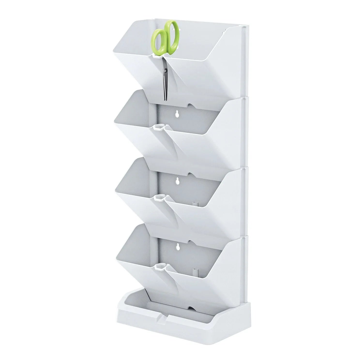 Prosperplast Mini Cascade vertical planter made of white plastic 19.5 (length) x 11.4 (width) x 47.5 (height) cm with garden