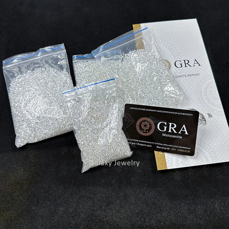 Factory Hot Sale Ready to Ship White Moissanite Melee Stone 0.7-2.9mm Small Size Moissanite Diamond for Cuban Link Chain