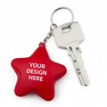 Custom Logo Star Shaped PU Foam Stress Reliever Keychain with Metal Key Ring for Corporate Events and Promotional Giveaways MegaBDM