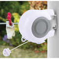 Pull-Out Wall Mounted Twin Cable Outdoor Covered Rope Extendable Plastic Retractable Washing Line