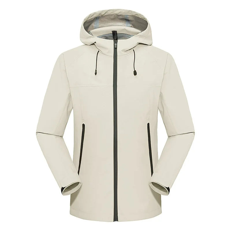 SK Wholesale Men's Lightweight Single Layer Waterproof Hood Jacket Windproof Stand Collar Autumn Outdoor Sports Feature for Men