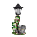 Outdoor Solar Garden Light Decorative Frog Family Resin Statue LED Lantern for Patio Lawn Yard Garden Decoration MegaBDM