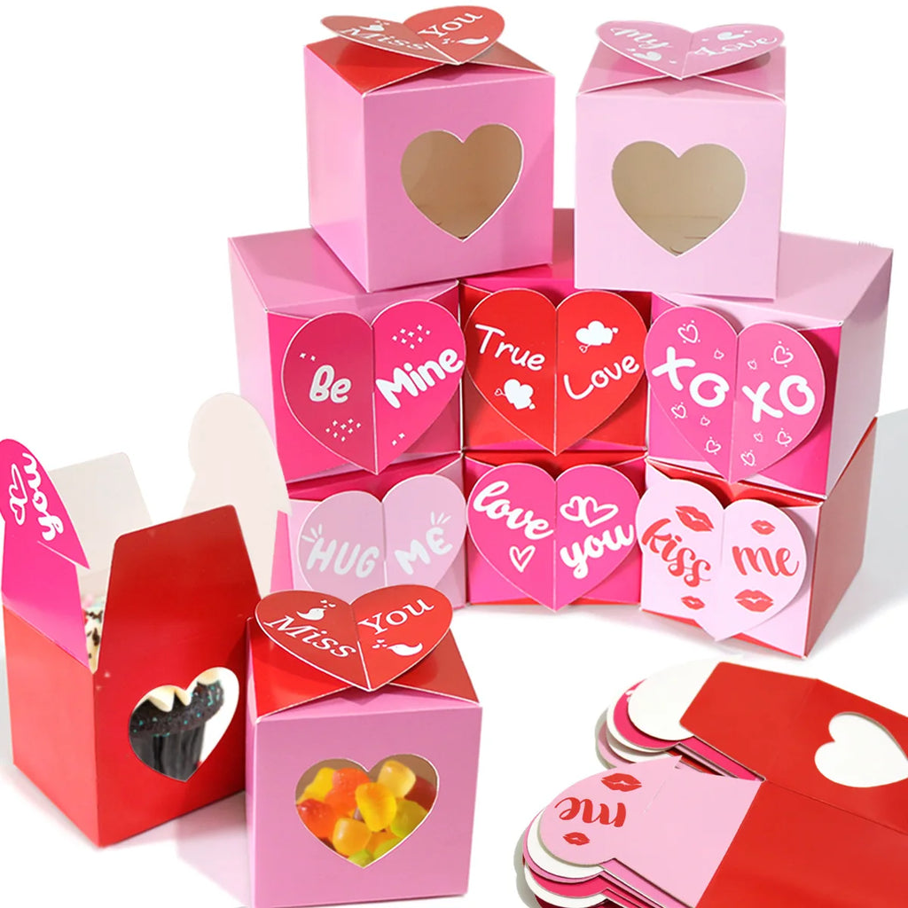 2026 Wedding Decoration Valentine's Day Gift New Candy Box Love Gift Box Food Hollow Box Heart Shape Miss You Wholesale