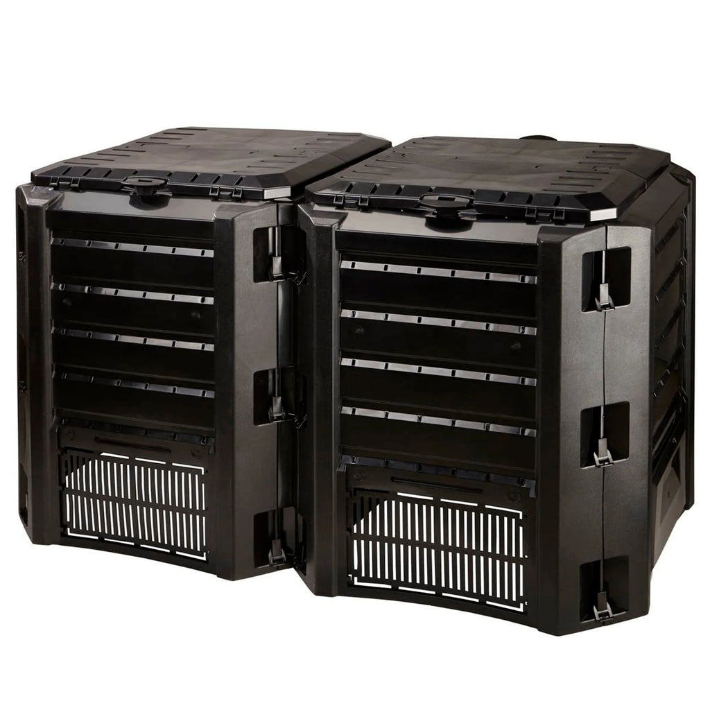 800 L Prosperplast Compogreen Module plastic composter in Black 82.6 (height) x 135 (width) x 71.9 (depth) cms