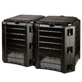 800 L Prosperplast Compogreen Module plastic composter in Black 82.6 (height) x 135 (width) x 71.9 (depth) cms