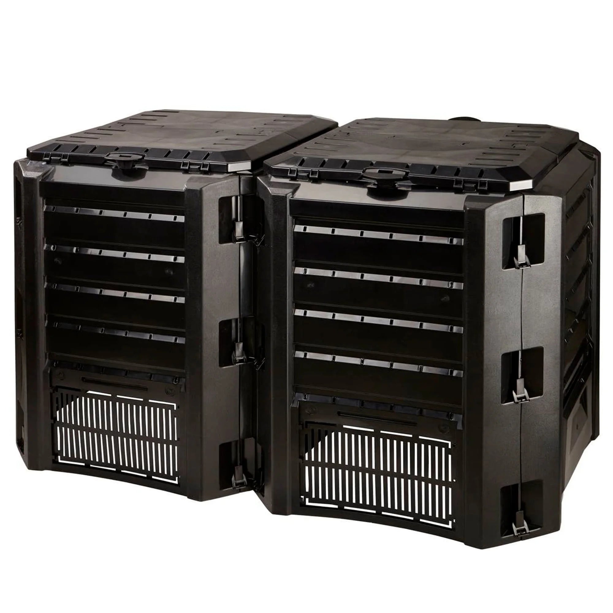 800 L Prosperplast Compogreen Module plastic composter in Black 82.6 (height) x 135 (width) x 71.9 (depth) cms