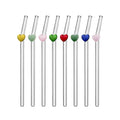 Customized Hand Blown Borosilicate Glass Straw Eco-friendly Reusable Food Safe & Washable Novelty Bar Accessories MegaBDM