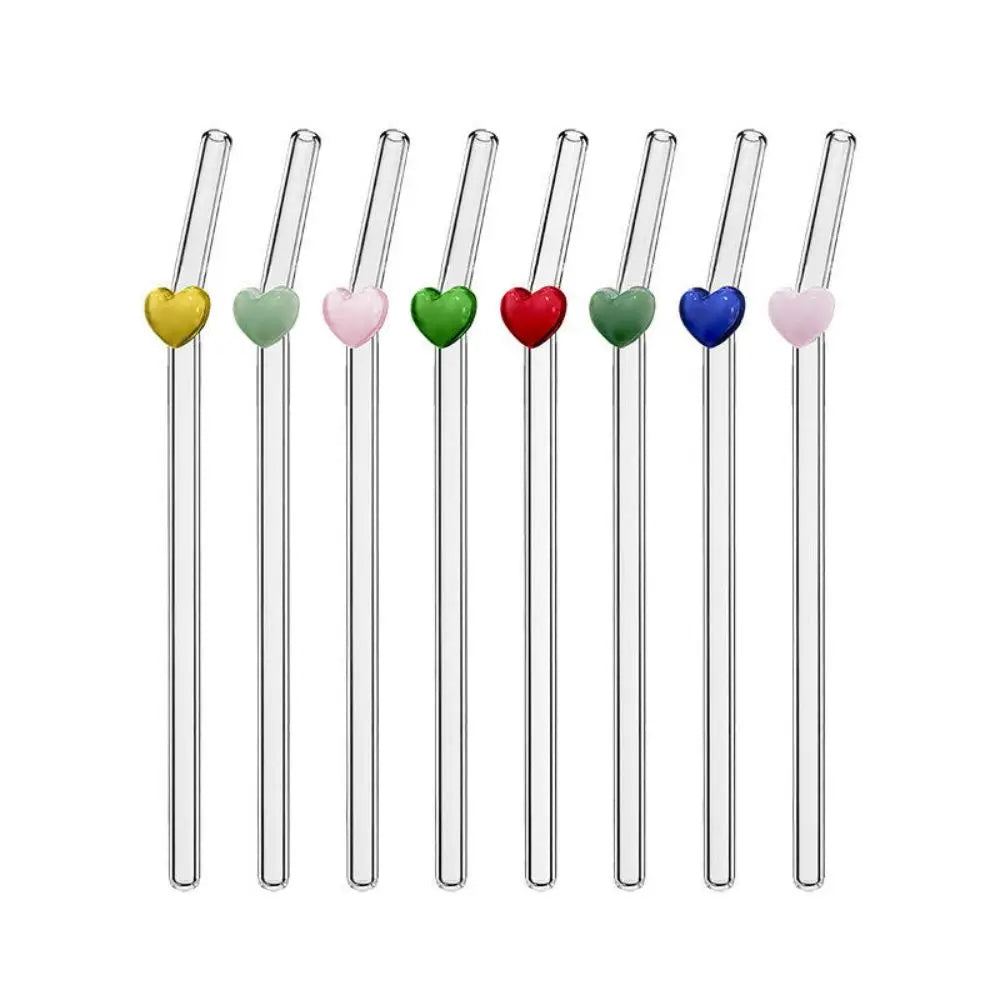 Customized Hand Blown Borosilicate Glass Straw Eco-friendly Reusable Food Safe & Washable Novelty Bar Accessories MegaBDM