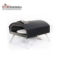 16\" Outdoor Propane Gas BBQ Grills Rotary Italian Pizza Oven with Temperature Meter Freestanding Installation for Barbeque