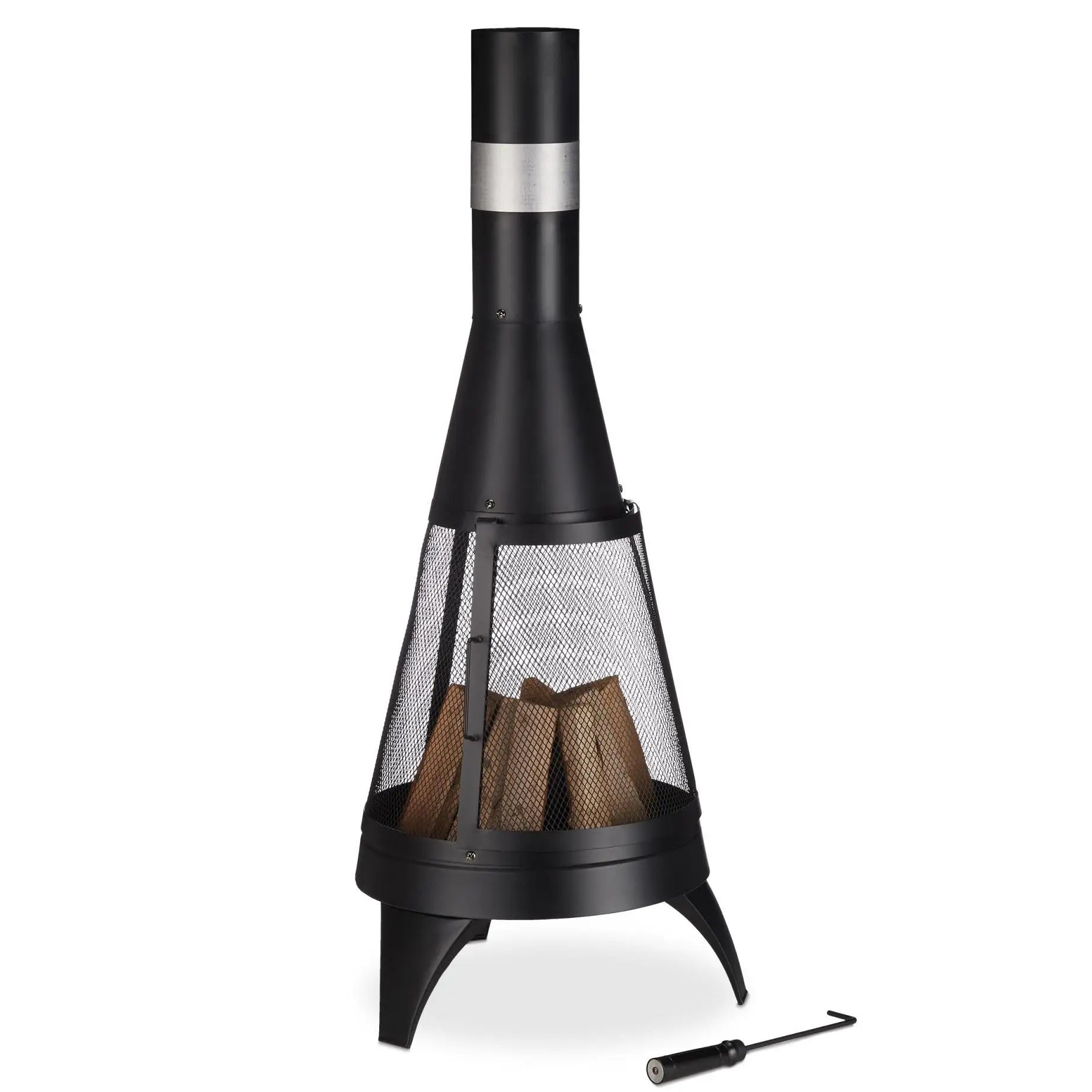 Wholesale of New Materials Easy Move Party Portable Fireplace Heater Chimenea Decorativa