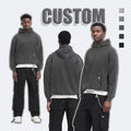 Wholesale 100% Cotton Men's Oversized Hoodies 500gsm Heavy Weight Streetwear Customizable Logo Design Hooded Collar