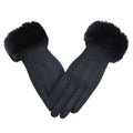 Factory Spot Wholesale Fashion Ladies Winter Warm Gloves Faux Rabbit Cuff Gloves Outdoor Warm Women Gloves Touch Screen