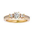 Best Selling Classic Diamond Solitaire Wedding Ring 14K Gold Plated IGI Certified Lab Grown Womens Round Brilliant Cut E Color