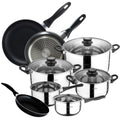 8-piece cookware set + set of 3 frying pans (16/20/24 cm)