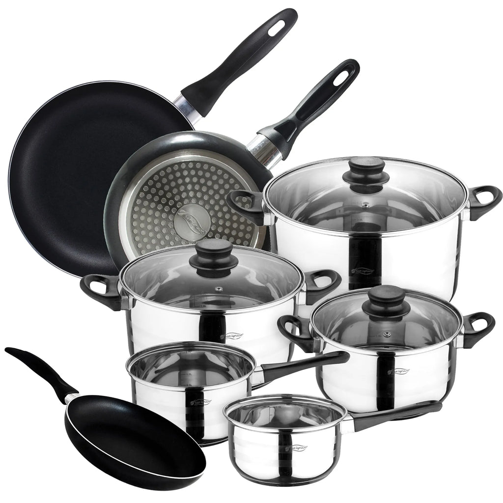 8-piece cookware set + set of 3 frying pans (16/20/24 cm)