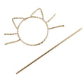 Metal Zinc Alloy Jewelry Fashion Cute Cat Design Hair Pin Stick Slide Hair Accessory Hair Clip Sticks for Women Girl
