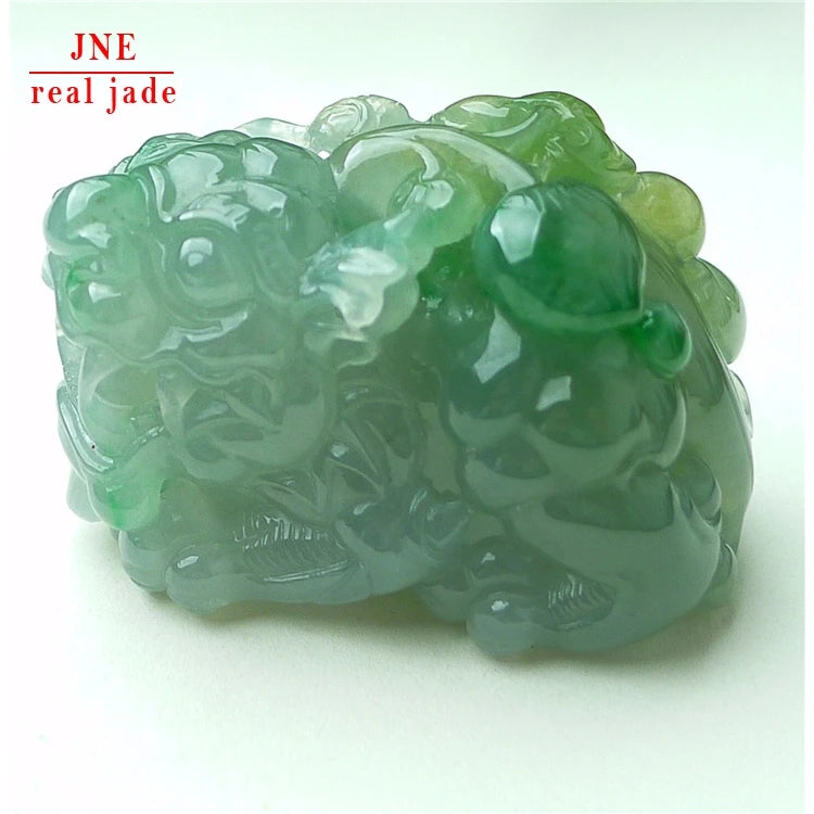 Myanmar Natural a Type Jadeite Jade Pendant Ice-Like Floating Flowers Pendant Emerald Pendant 70.81 MegaBDM