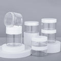 Low MOQ 30ml-500ml Double Layer PET Plastic Eye Cream Jar Container with Customized Options